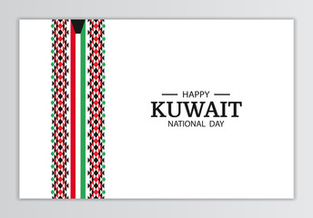 Vector Illustration on the theme National Day Kuwait. National pattern.