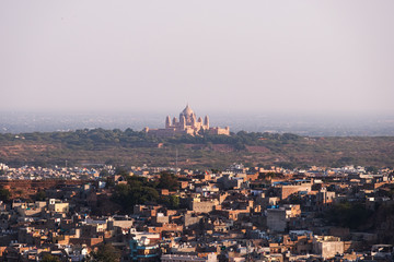 View of Umaid Bhawan Palace in Jodhpur, Rajasthan, India