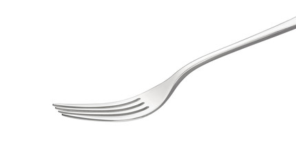 metal fork isolated on white
