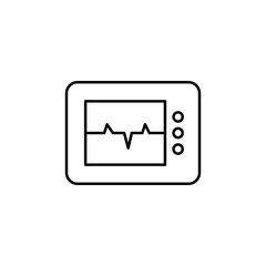 heart beat line illustration icon on white background