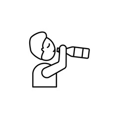 alcohol line illustration icon on white background