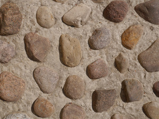 Old paving stones closeup, background, texture.