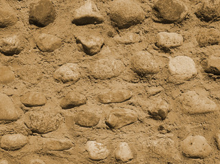 Old paving stones closeup, background, texture.