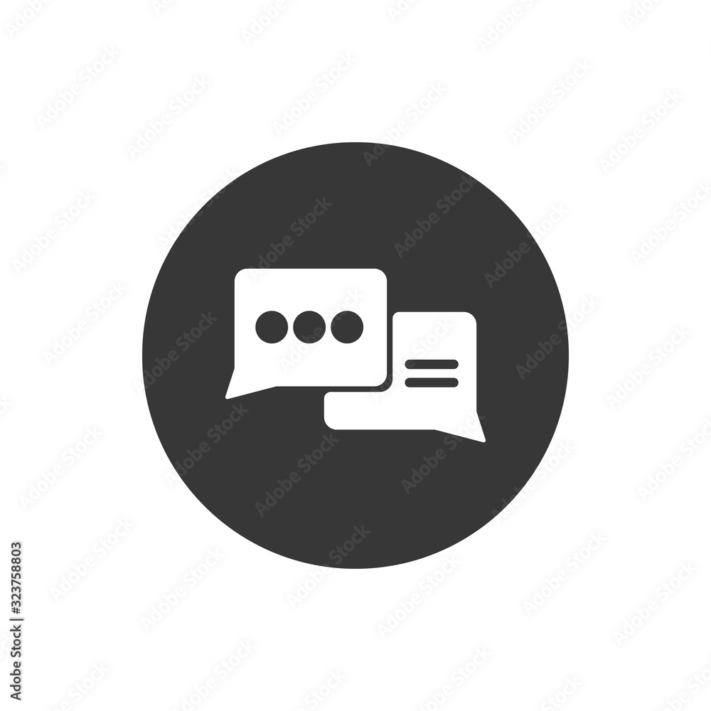 Poster bubbles block flat style icon vector design