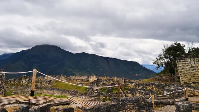 Timelapse of the view at Kuelap Archeological site