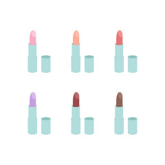 Cute set of colorful lipsticks - vector illustration!