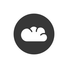 Isolated cloud shape block flat style icon vector design