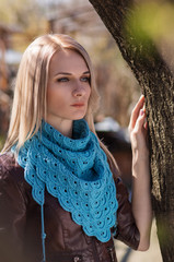 portrait of young woman in autumn park