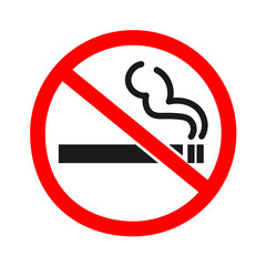 No smoking sign on white background.