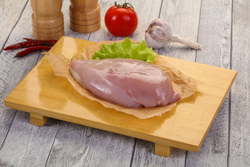 Raw chicken breast
