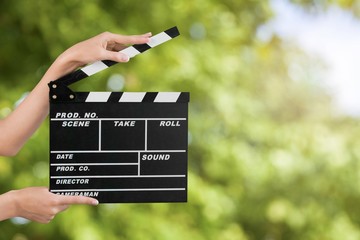 Clapperboard.