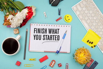 Finish what you started quote with office stationery items