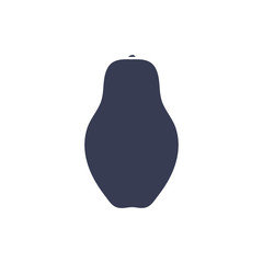 Isolated avocado fruit silhouette style icon vector design
