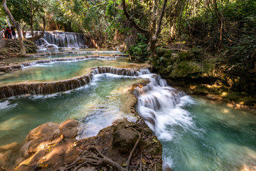 Kuang Si Waterfall in Luang Prabang, Laos - 323763609