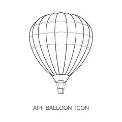 Air Balloon Simple Icon isolated on White