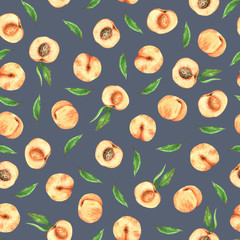 seamless pattern with apples and pears