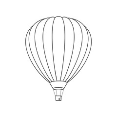 Air Balloon Simple Icon isolated on White