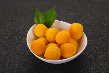 Ripe tasty sweet apricots heap