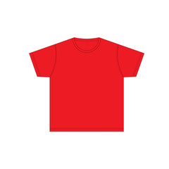 Vector illustration of  men t-shirt template, design isolated on white