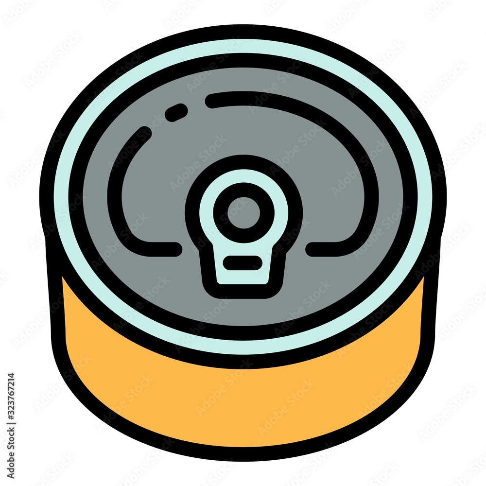 Poster tin can icon. outline tin can vector icon for web design isolated on white background