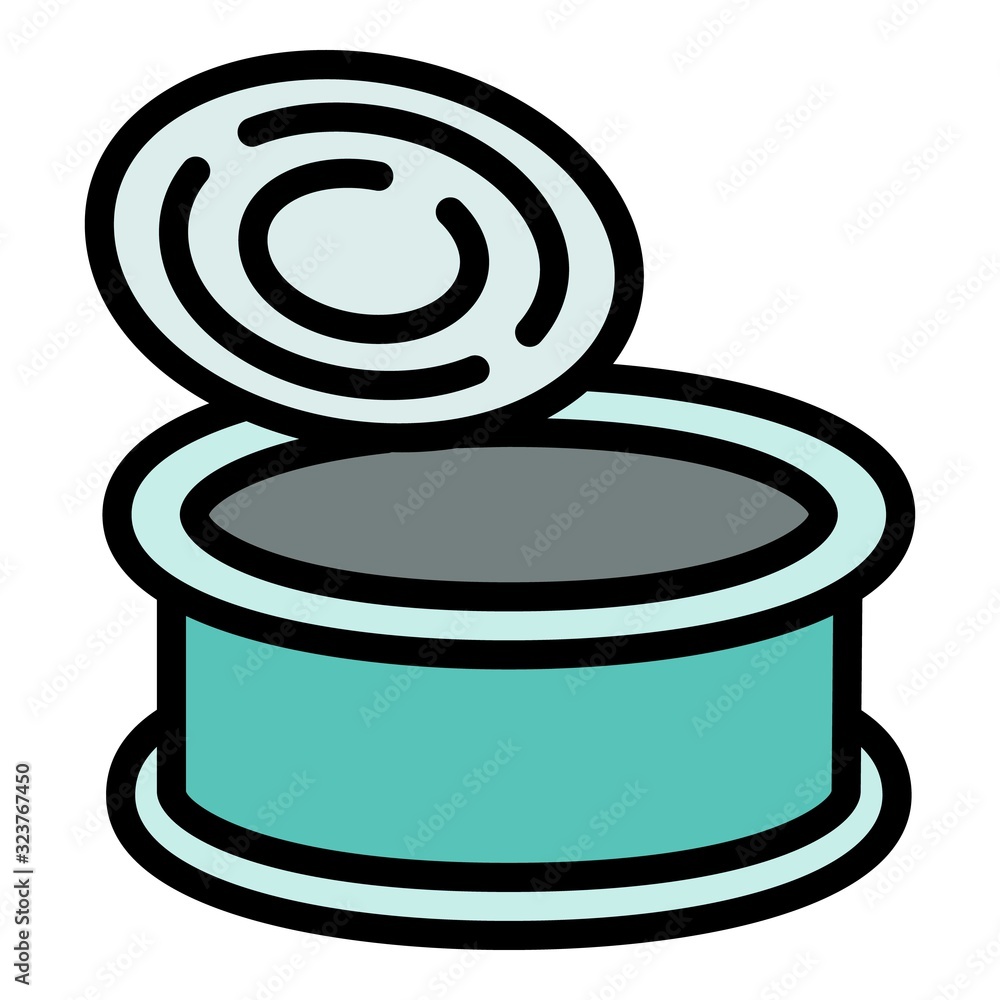 Aufkleber cat tin can icon. outline cat tin can vector icon for web design isolated on white background