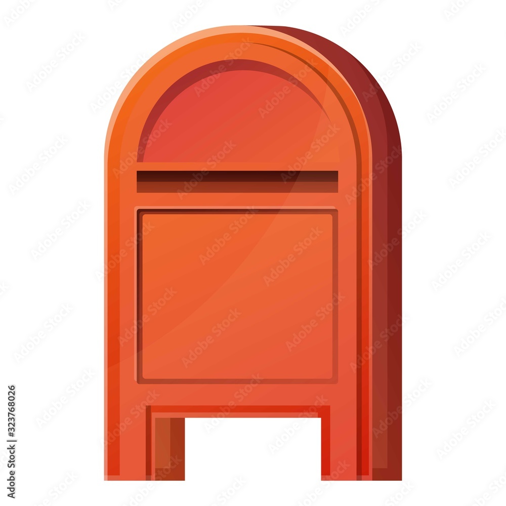Poster contact mailbox icon. cartoon of contact mailbox vector icon for web design isolated on white backgr