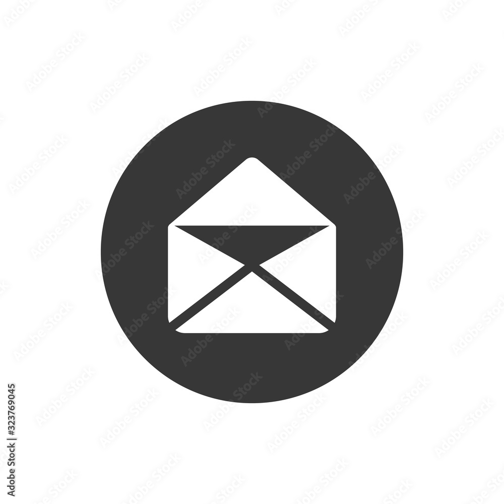 Poster envelope block flat style icon vector design