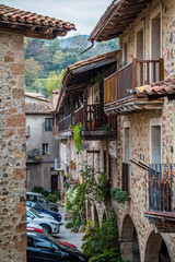 Santa Pau village in Girona, Catalonia, Spain.