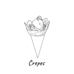 Hand drawn crepes illustration vector eps 10