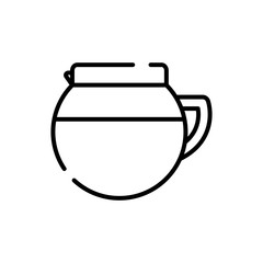 Isolated coffee pot line style icon vector design