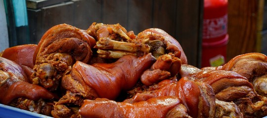 Korean  pig's  Trotter seasoned with soy sauce 