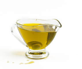 gravy boat with olive oil