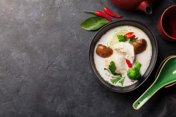 Tom Kha traditional Thai soup