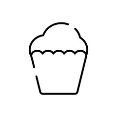 Isolated sweet muffin line style icon vector design