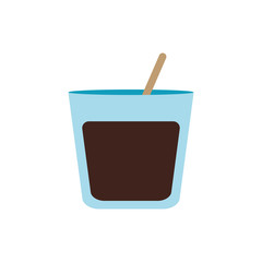 Isolated coffee glass flat style icon vector design