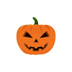 Isolated halloween pumpkin illustration on white background