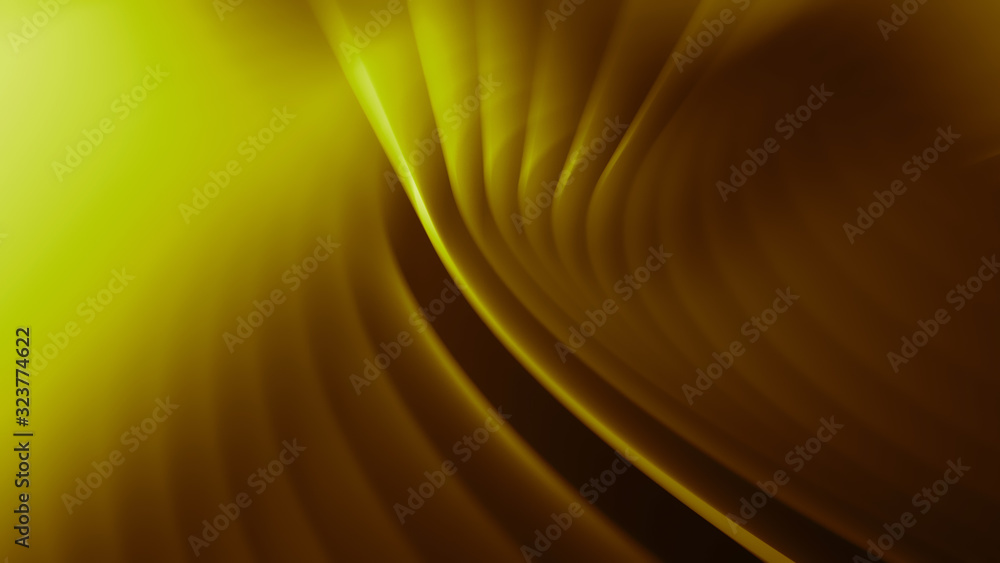 Aufkleber 3d rendering fluctuations of abstract rays, ripples and wave motion of light in space