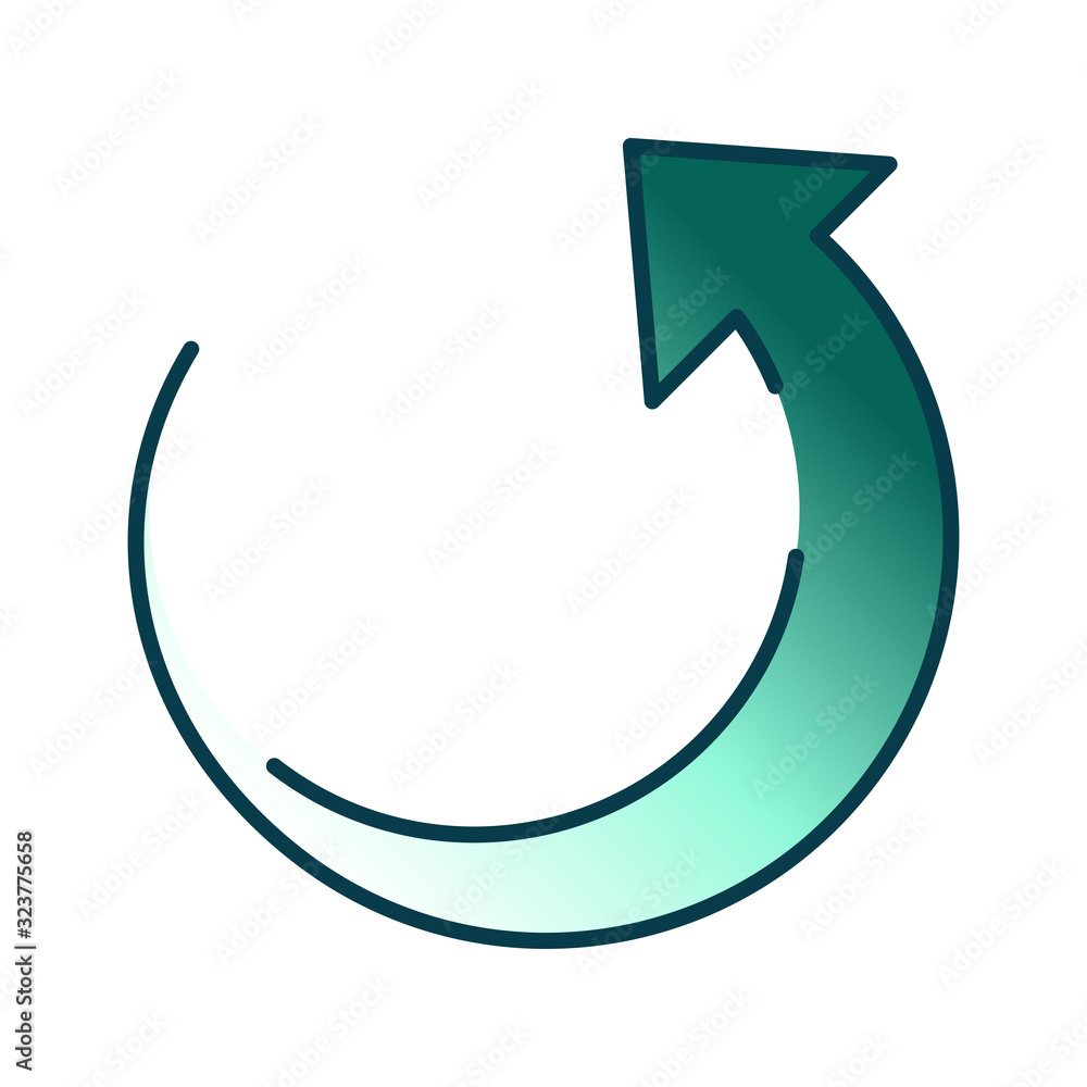 Poster download color line icon. loading sign. vector illustration for web page, app, promo. ui ux gui desi