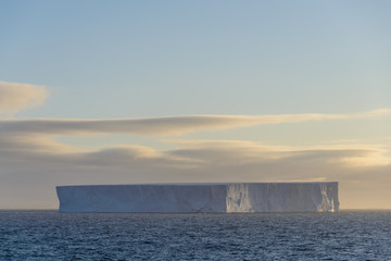 Antarctic seascape with iceberg