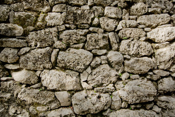 structure of an ancient wall made of large stones