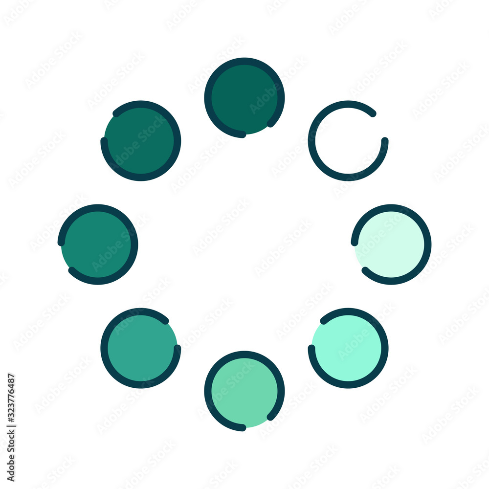 Poster download color line icon. loading sign. vector illustration for web page, app, promo. ui ux gui desi
