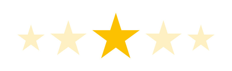 Stars rating customer product flat icon