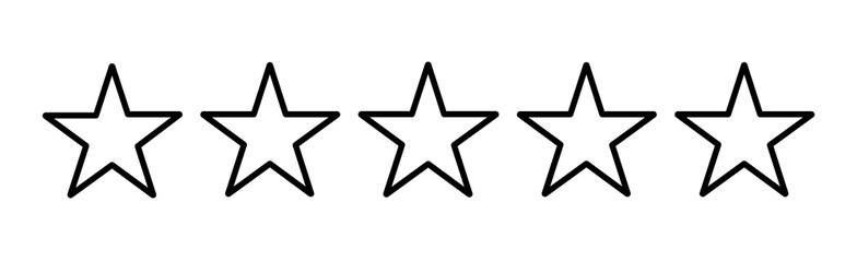 Stars rating customer product flat line icon