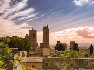 San Gimignano&rsquo;s medieval towers in Tuscany, Italy.
