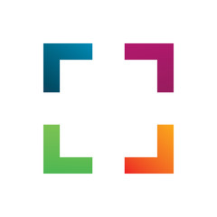 creative color target frame color line logo design