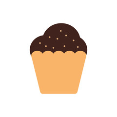 Isolated sweet muffin flat style icon vector design
