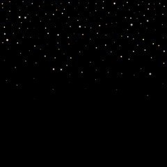 Gold Glitter Stars. Luxury Shiny Confetti.