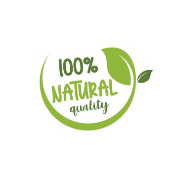 natural food labels icon, organic eco logo