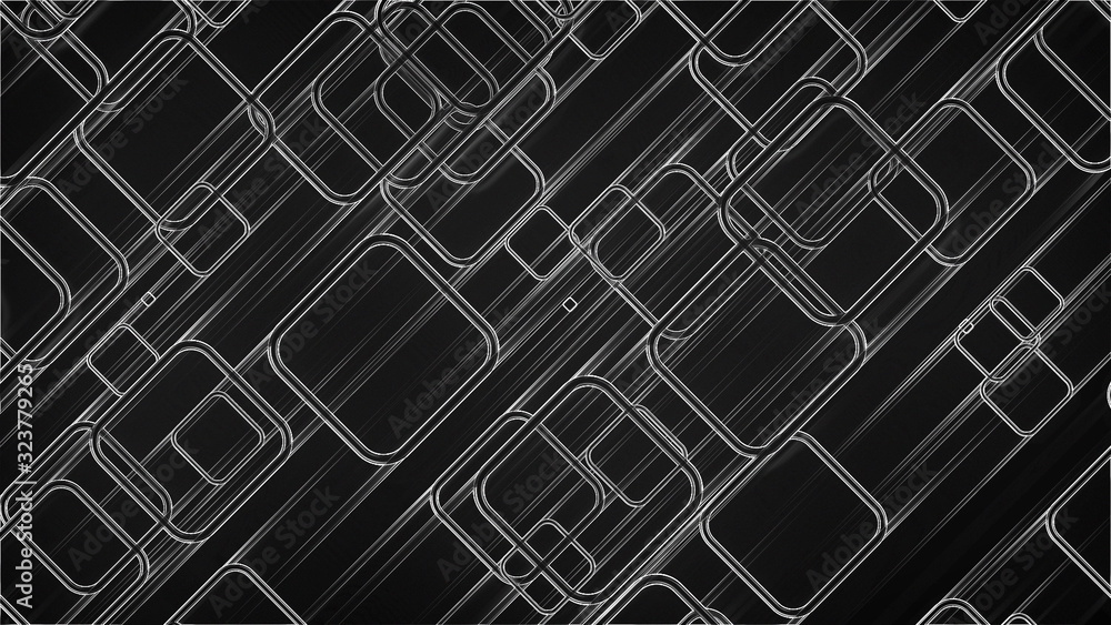 Aufkleber abstract glow squares and lines, computer generated. 3d rendering of web background