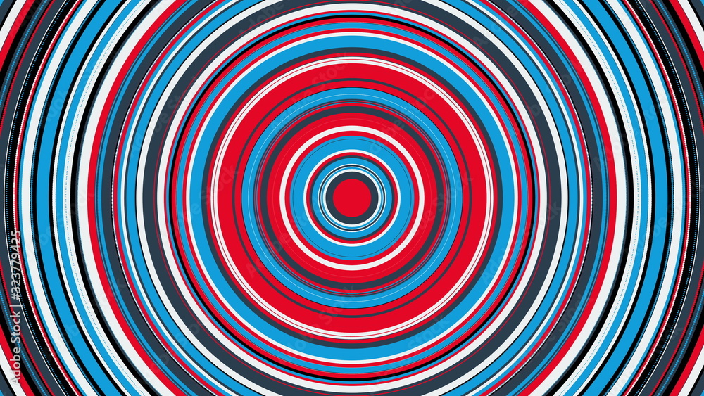 Poster abstract colorful circle with hypnotic spinning motion, computer generated. 3d rendering of vortex b